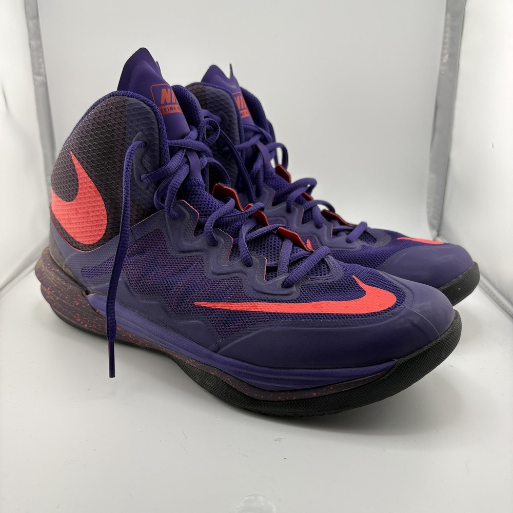 Nike Prime Hype DF II Mens 8 Purple Basketball Sneakers Athletic Sport Gym